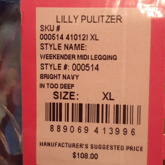 Lilly Pulitzer women legging  brand new with  all - Picture 8 of 8